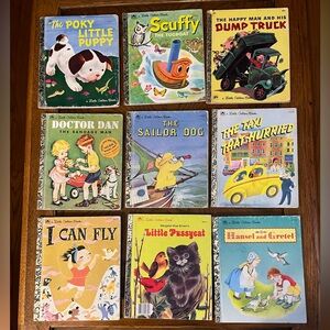 Classic kids books | set of 9 vintage Golden Books | 1970’s and 1980’s